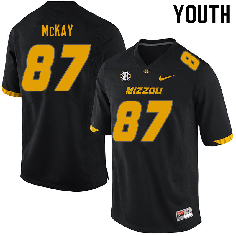 Youth #87 Gavin McKay Missouri Tigers College Football Jerseys Sale-Black